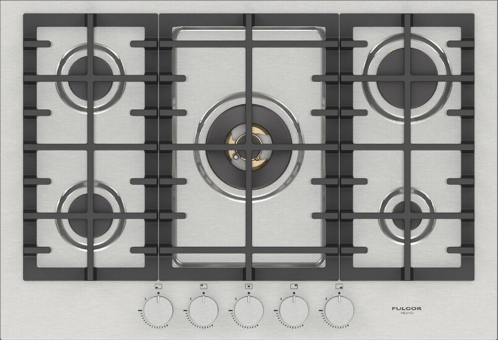 Fulgor FPH 7541 G WK X Piano cottura a gas cm. 76 - inox