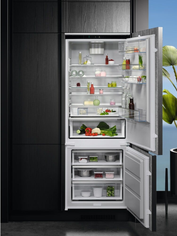AEG NSC7P751ES 7000 Frigorifero con congelatore da incasso TwinTech Total No Frost, GreenZone+, 376 L, Classe E
