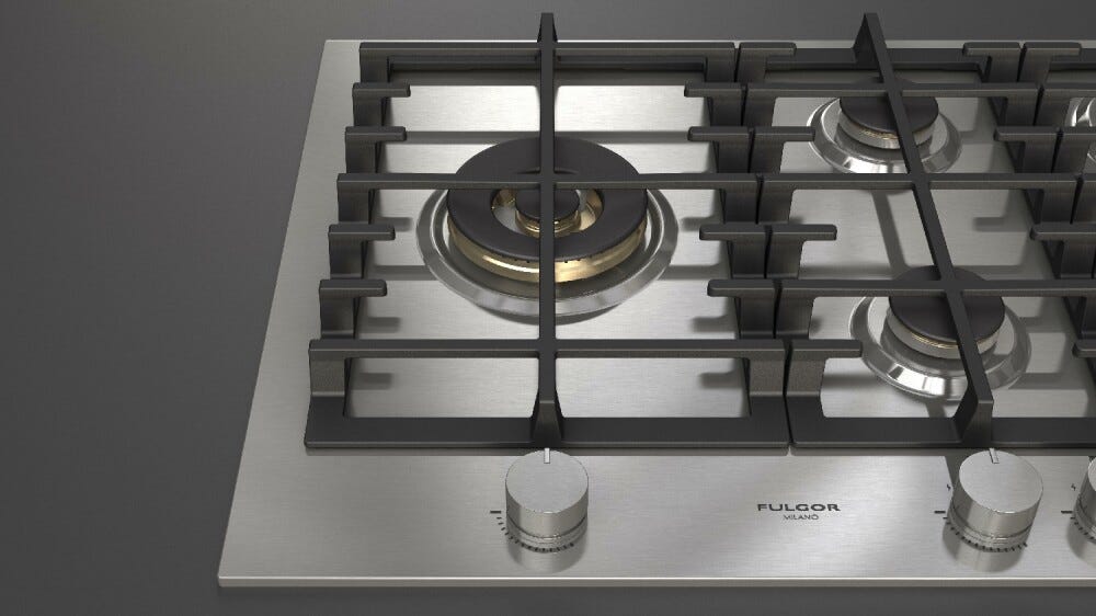 Fulgor FPH 755 G WK X Piano cottura a gas cm. 76 - inox