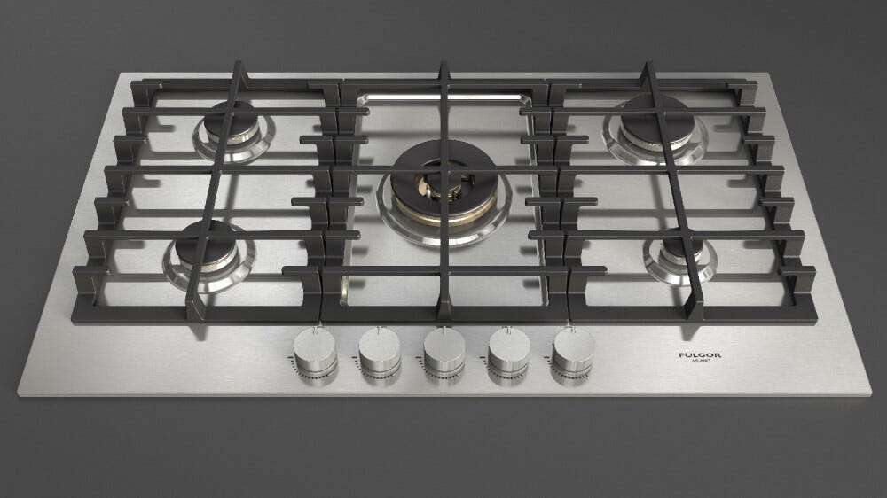 Fulgor FPH 9041 G WK X Piano cottura a gas cm. 90 - inox