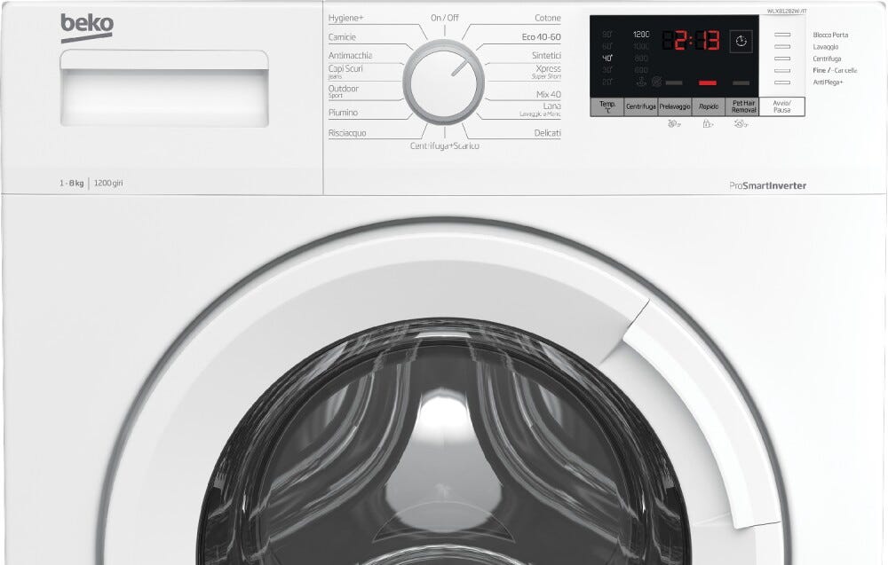 Beko WUX81282WI/IT Lavatrice 60 cm. - capacità 8 kg - bianco