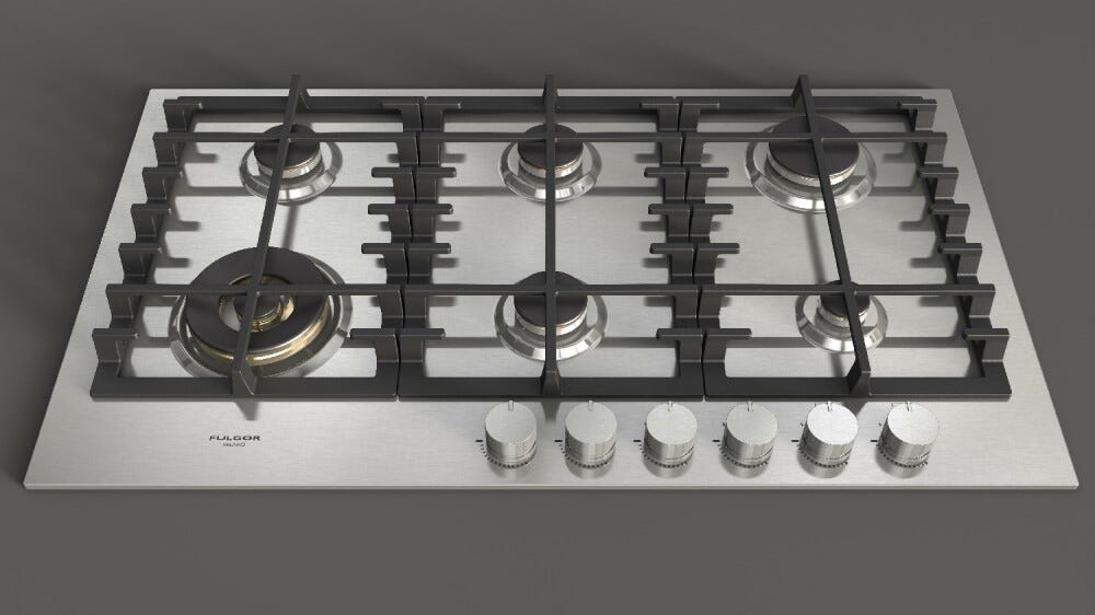 Fulgor FPH 906 G WK X Piano cottura a gas cm. 90 - inox