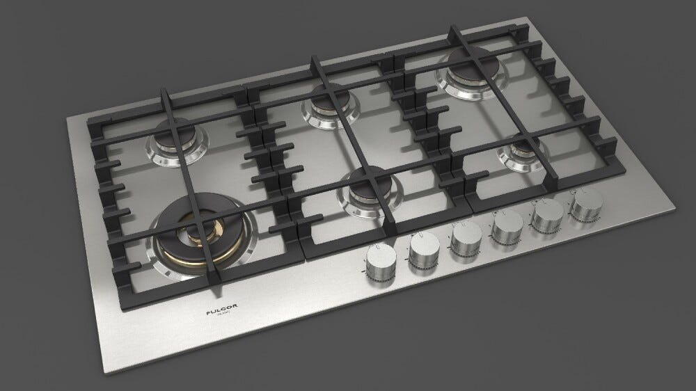 Fulgor FPH 906 G WK X Piano cottura a gas cm. 90 - inox