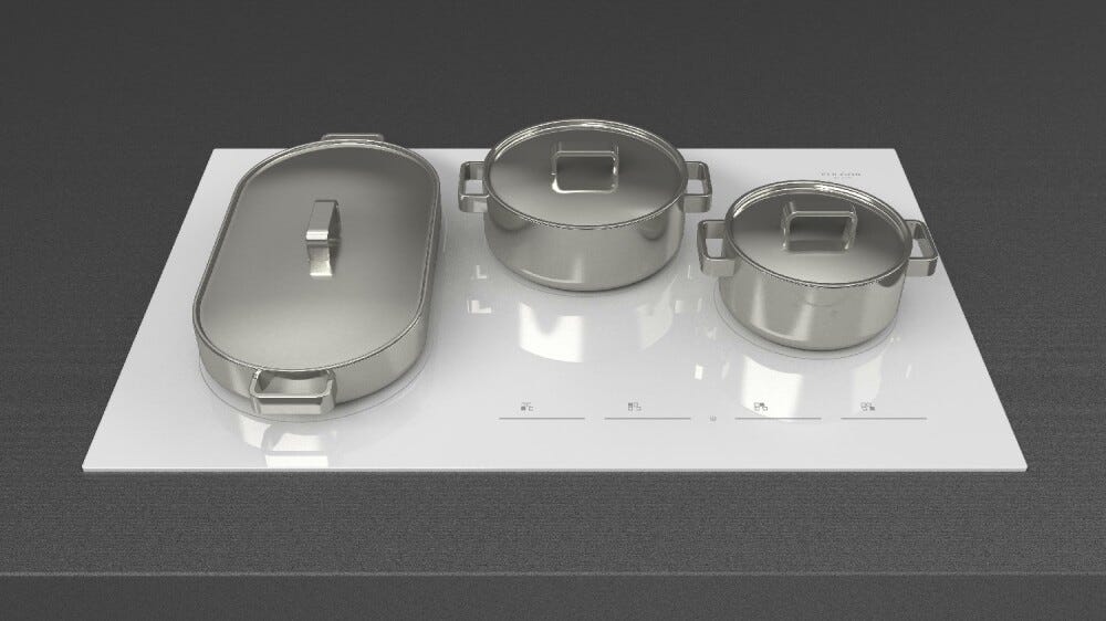 Fulgor FSH 804 ID TS WH 1 5 EVO Piano cottura a induzione cm. 80 - vetroceramica bianco