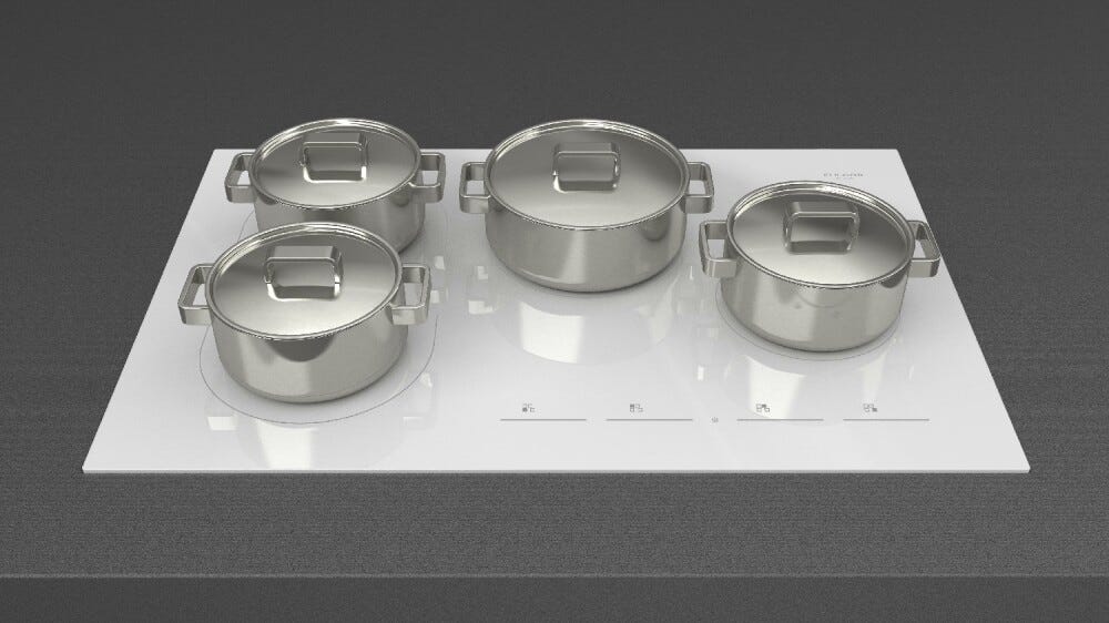 Fulgor FSH 804 ID TS WH 1 5 EVO Piano cottura a induzione cm. 80 - vetroceramica bianco