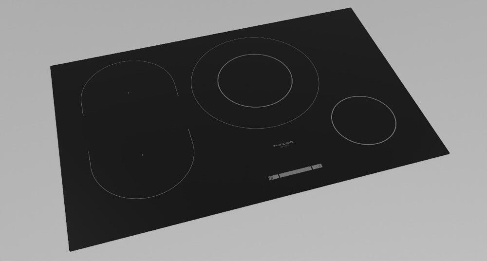 Fulgor FSH 804 ID WT MBK Piano cottura a induzione cm. 80 - vetroceramica nero