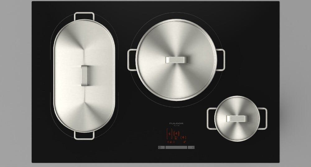 Fulgor FSH 804 ID WT MBK Piano cottura a induzione cm. 80 - vetroceramica nero