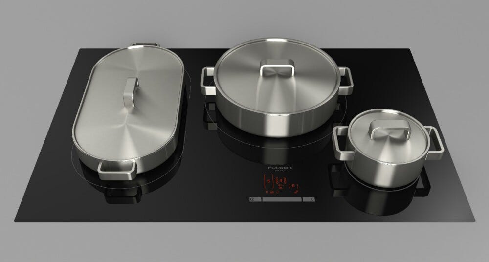 Fulgor FSH 804 ID WT MBK Piano cottura a induzione cm. 80 - vetroceramica nero