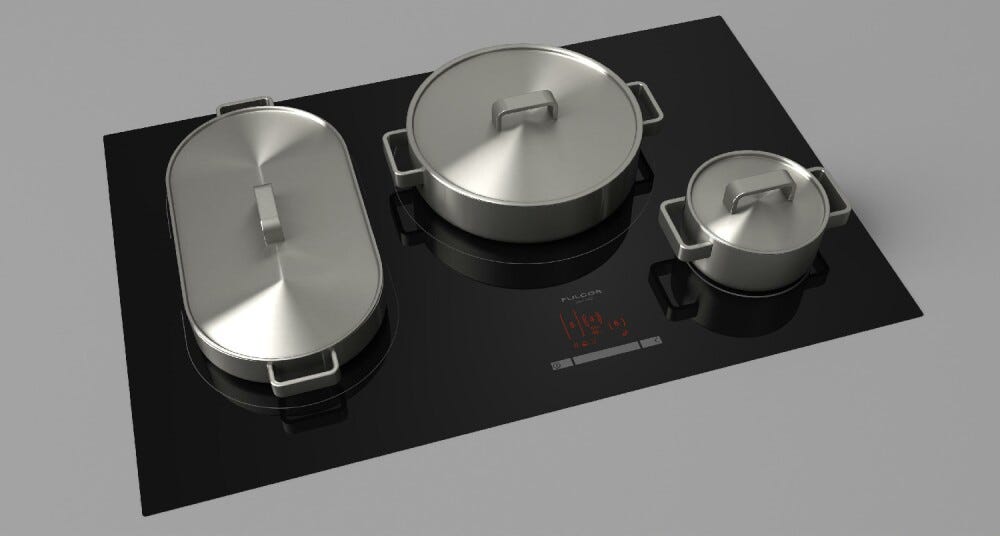 Fulgor FSH 804 ID WT MBK Piano cottura a induzione cm. 80 - vetroceramica nero