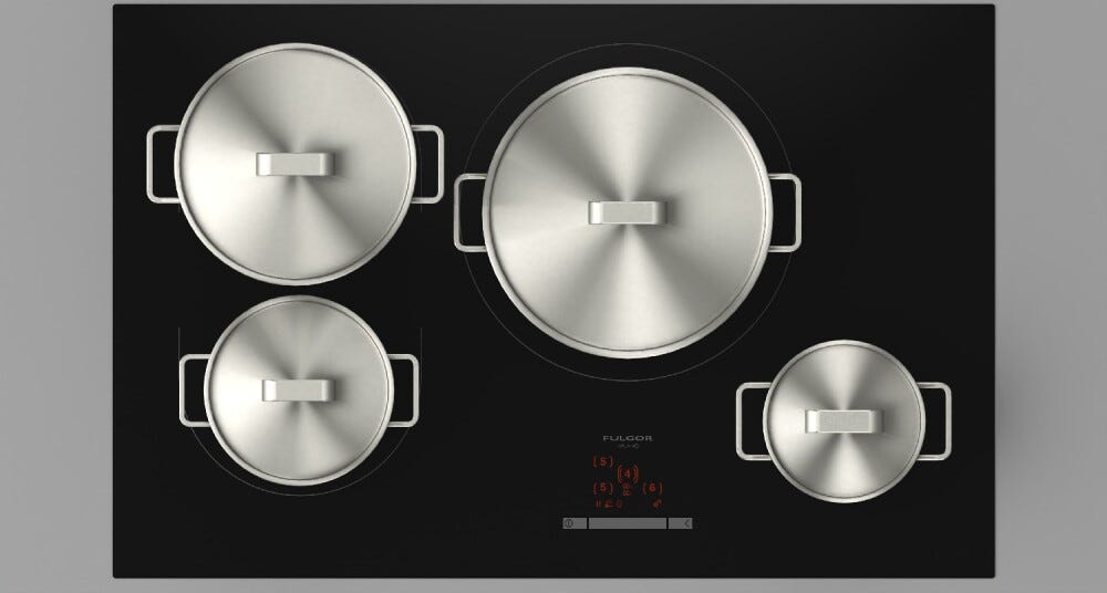 Fulgor FSH 804 ID WT MBK Piano cottura a induzione cm. 80 - vetroceramica nero