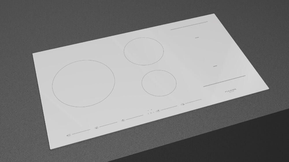 Fulgor FSH 905 ID TS WH 1 EVO 5 Piano cottura a induzione cm. 90 - vetroceramica bianco