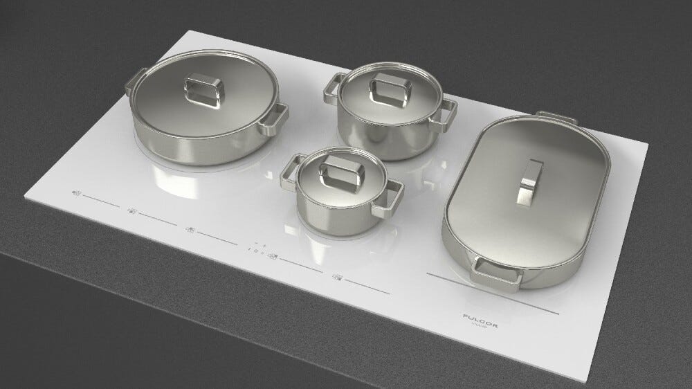 Fulgor FSH 905 ID TS WH 1 EVO 5 Piano cottura a induzione cm. 90 - vetroceramica bianco