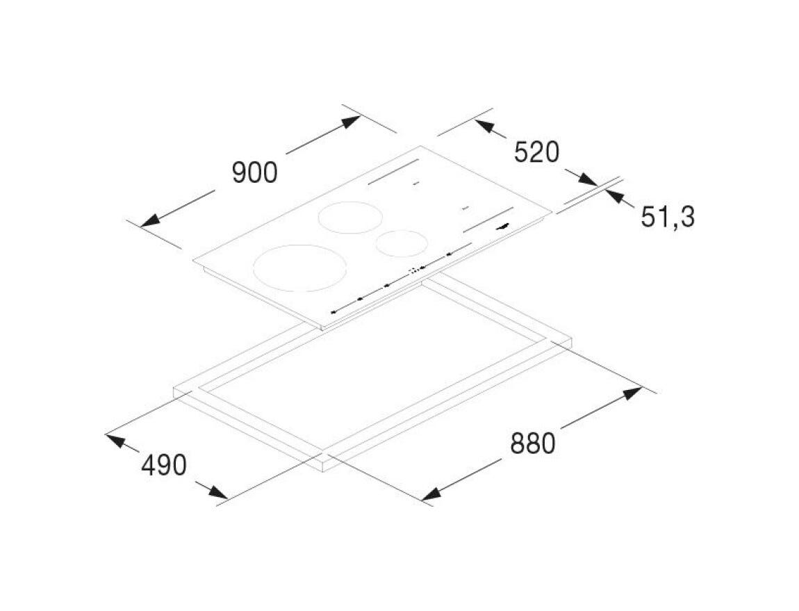 Fulgor FSH 905 ID TS WH 1 EVO 5 Piano cottura a induzione cm. 90 - vetroceramica bianco