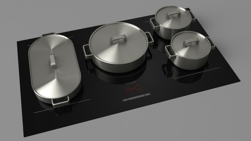 Fulgor FSH 905 ID WT MBK Piano cottura a induzione cm. 90 - vetroceramica nero opaco