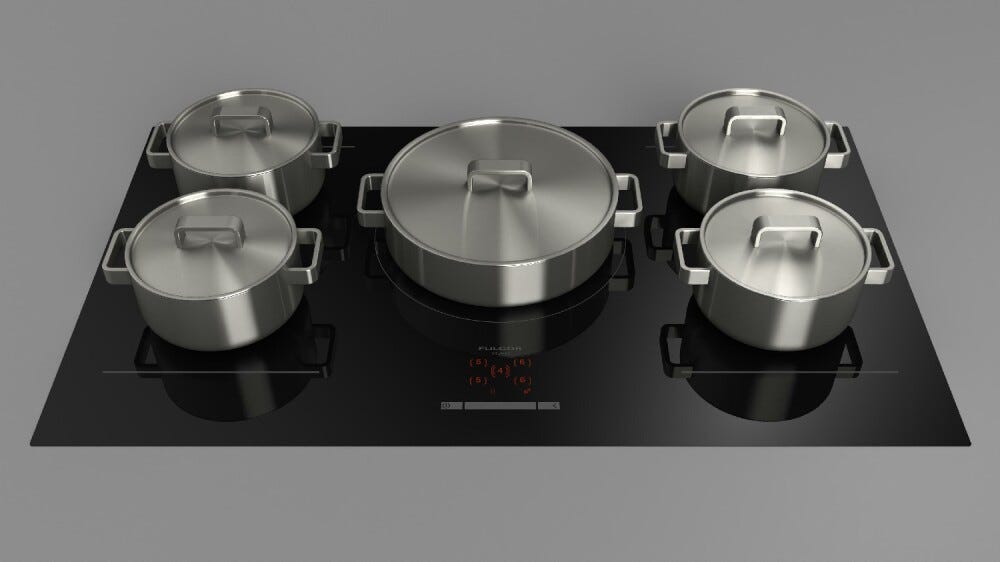 Fulgor FSH 905 ID WT MBK Piano cottura a induzione cm. 90 - vetroceramica nero opaco