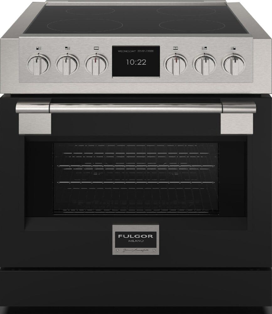 Fulgor FSRC 3004 P MI MK 2F MBK SOFIA PROFESSIONAL Cucina da accosto 76 x 69 - 4 zone cottura induzione + 1 forno pirolitico - nero opaco