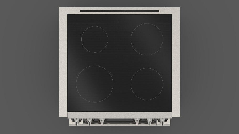 Fulgor FSRC 3004 P MI MK 2F MBK SOFIA PROFESSIONAL Cucina da accosto 76 x 69 - 4 zone cottura induzione + 1 forno pirolitico - nero opaco