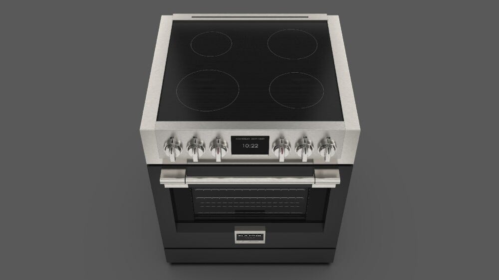 Fulgor FSRC 3004 P MI MK 2F MBK SOFIA PROFESSIONAL Cucina da accosto 76 x 69 - 4 zone cottura induzione + 1 forno pirolitico - nero opaco