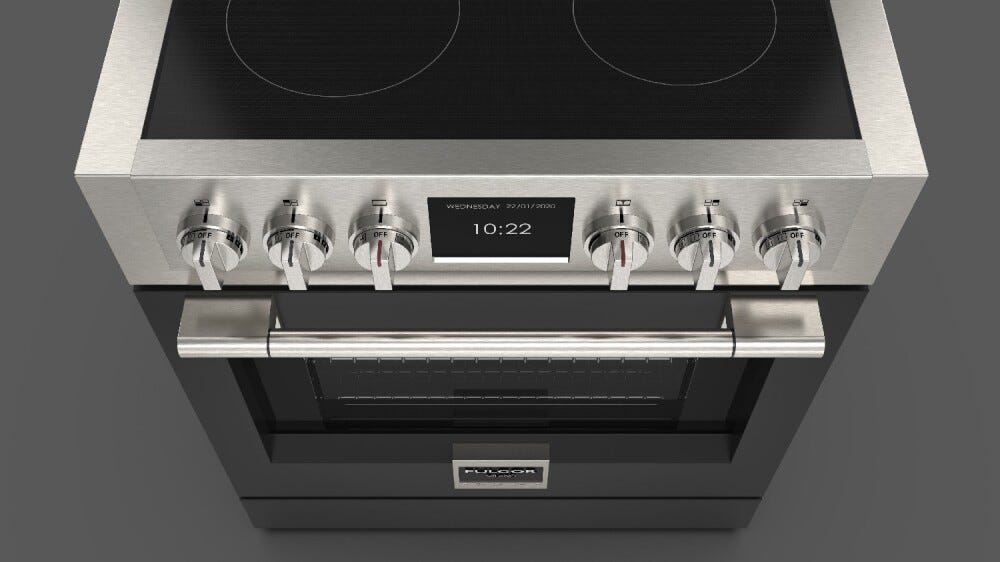 Fulgor FSRC 3004 P MI MK 2F MBK SOFIA PROFESSIONAL Cucina da accosto 76 x 69 - 4 zone cottura induzione + 1 forno pirolitico - nero opaco