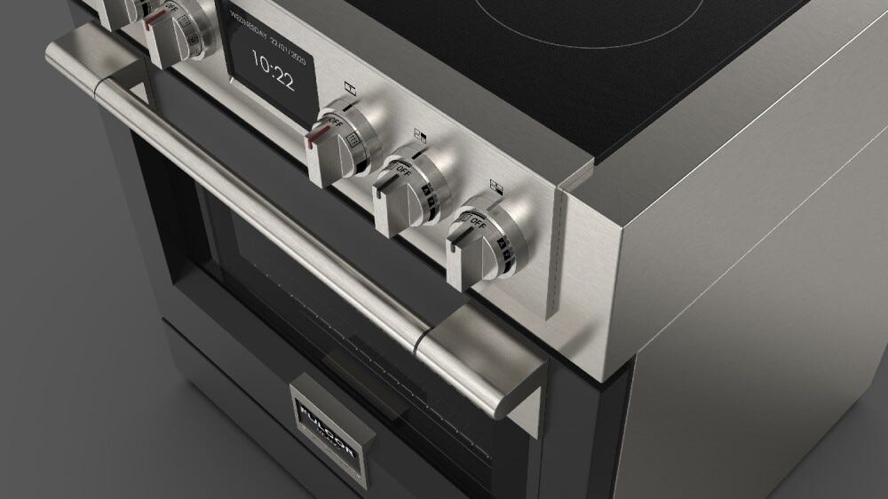 Fulgor FSRC 3004 P MI MK 2F MBK SOFIA PROFESSIONAL Cucina da accosto 76 x 69 - 4 zone cottura induzione + 1 forno pirolitico - nero opaco