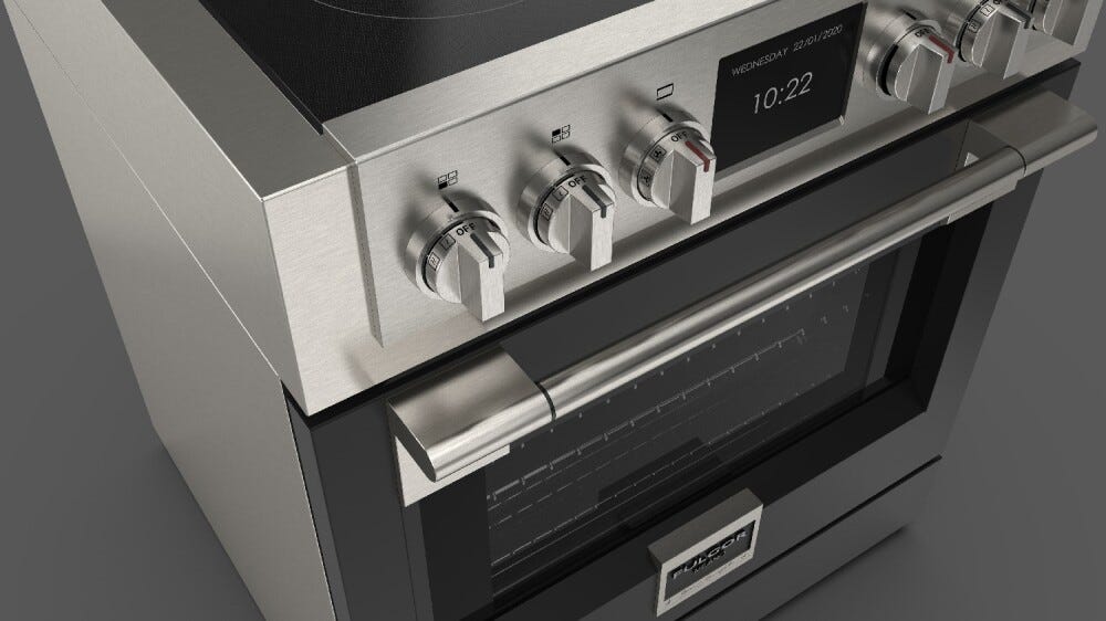 Fulgor FSRC 3004 P MI MK 2F MBK SOFIA PROFESSIONAL Cucina da accosto 76 x 69 - 4 zone cottura induzione + 1 forno pirolitico - nero opaco