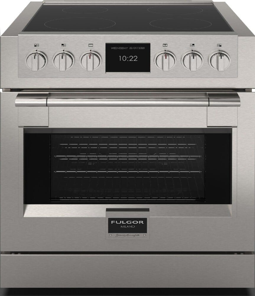 Fulgor FSRC 3004 P MI MK 2F X Sofia Professional Cucina da accosto 76 x 69 - 4 zone cottura induzione + 1 forno pirolitico - inox
