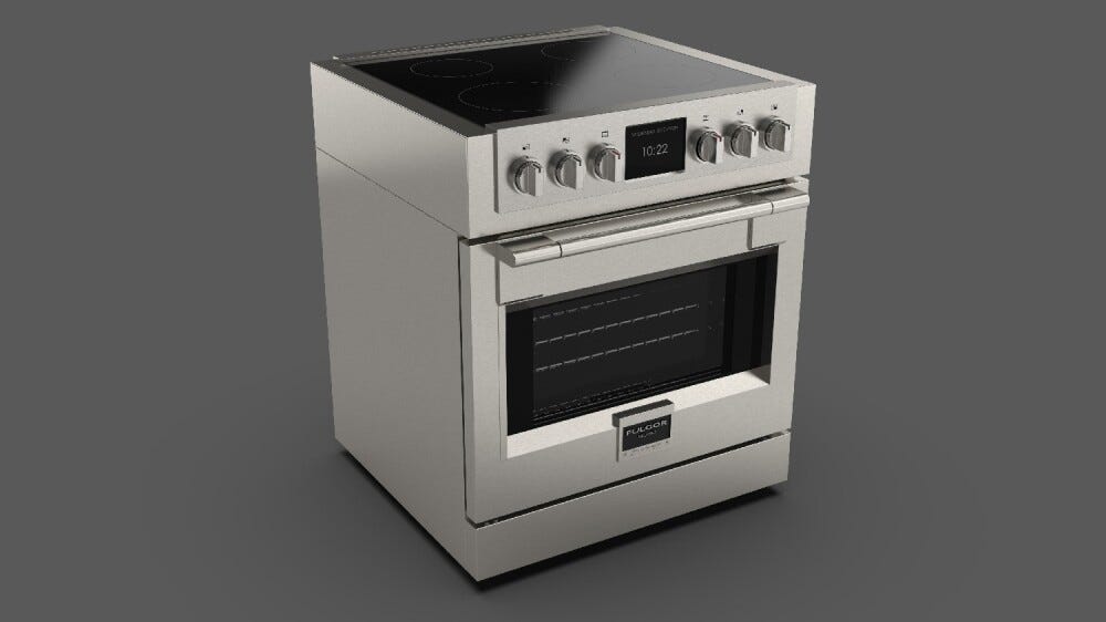 Fulgor FSRC 3004 P MI MK 2F X Sofia Professional Cucina da accosto 76 x 69 - 4 zone cottura induzione + 1 forno pirolitico - inox