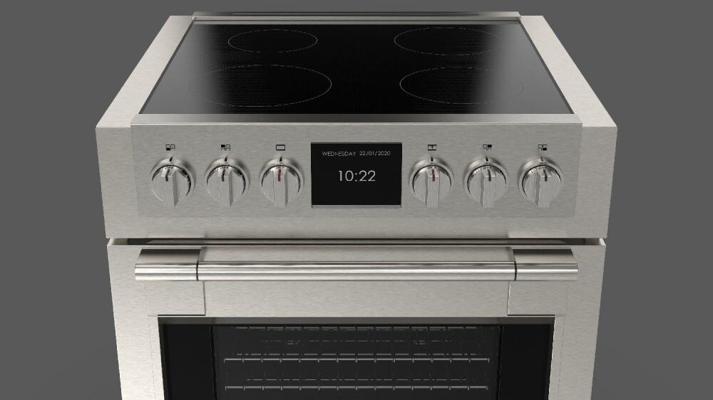 Fulgor FSRC 3004 P MI MK 2F X Sofia Professional Cucina da accosto 76 x 69 - 4 zone cottura induzione + 1 forno pirolitico - inox
