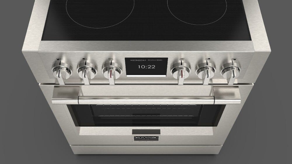 Fulgor FSRC 3004 P MI MK 2F X Sofia Professional Cucina da accosto 76 x 69 - 4 zone cottura induzione + 1 forno pirolitico - inox