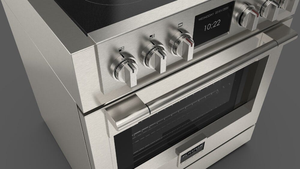 Fulgor FSRC 3004 P MI MK 2F X Sofia Professional Cucina da accosto 76 x 69 - 4 zone cottura induzione + 1 forno pirolitico - inox
