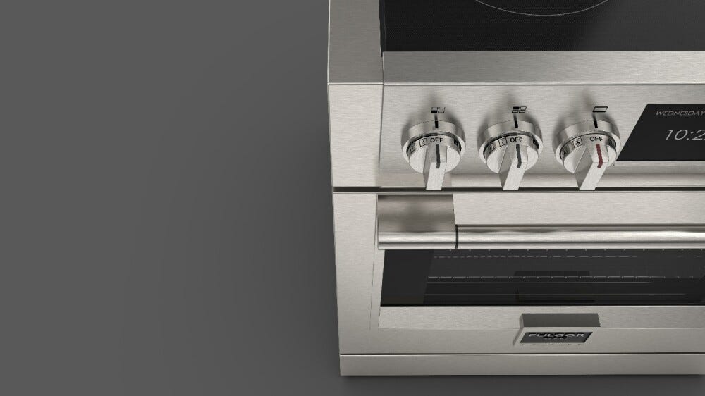 Fulgor FSRC 3004 P MI MK 2F X Sofia Professional Cucina da accosto 76 x 69 - 4 zone cottura induzione + 1 forno pirolitico - inox