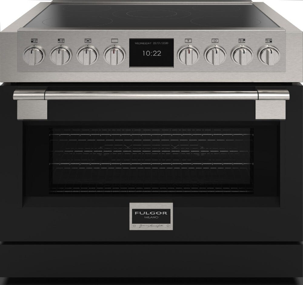 Fulgor FSRC 3605 P MI MK 2F MBK Sofia Professional Cucina da accosto 91 x 69 - 5 zone cottura induzione + 1 forno pirolitico - nero opaco