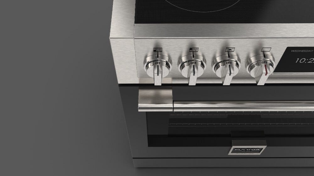 Fulgor FSRC 3605 P MI MK 2F MBK Sofia Professional Cucina da accosto 91 x 69 - 5 zone cottura induzione + 1 forno pirolitico - nero opaco