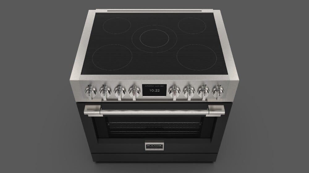 Fulgor FSRC 3605 P MI MK 2F MBK Sofia Professional Cucina da accosto 91 x 69 - 5 zone cottura induzione + 1 forno pirolitico - nero opaco