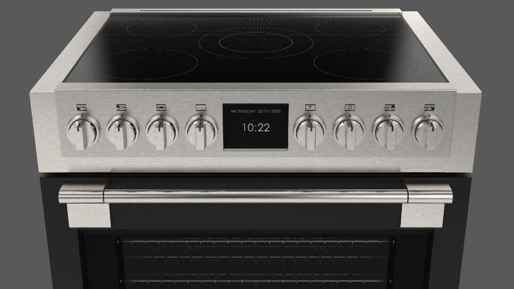Fulgor FSRC 3605 P MI MK 2F MBK Sofia Professional Cucina da accosto 91 x 69 - 5 zone cottura induzione + 1 forno pirolitico - nero opaco