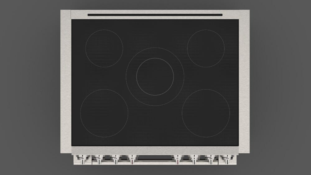 Fulgor FSRC 3605 P MI MK 2F MBK Sofia Professional Cucina da accosto 91 x 69 - 5 zone cottura induzione + 1 forno pirolitico - nero opaco