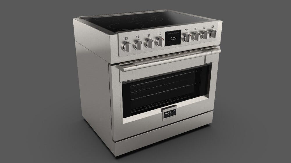 Fulgor FSRC 3605 P MI MK 2F X Sofia Professional Cucina da accosto 91 x 95 - 5 zone cottura induzione + 1 forno pirolitico - inox