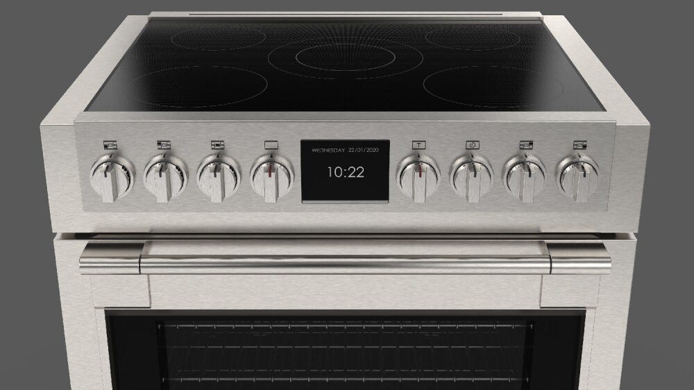 Fulgor FSRC 3605 P MI MK 2F X Sofia Professional Cucina da accosto 91 x 95 - 5 zone cottura induzione + 1 forno pirolitico - inox