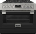 Fulgor FSRC 3606 GG ED 2F MBK Sofia Professional Cucina da accosto cm. 91 x 69 - 6 fuochi a gas + 1 forno gas - nero opaco
