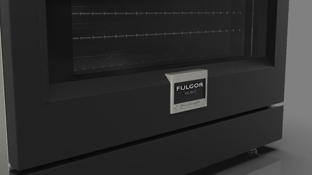 Fulgor FSRC 3606 GG ED 2F MBK Sofia Professional Cucina da accosto cm. 91 x 69 - 6 fuochi a gas + 1 forno gas - nero opaco