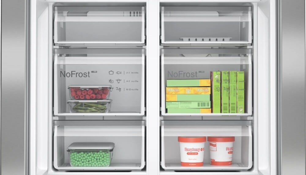Bosch KFN96APEA Serie 6 Frigorifero con congelatore side by side - cm. 91 h 183 - lt. 605 - inox