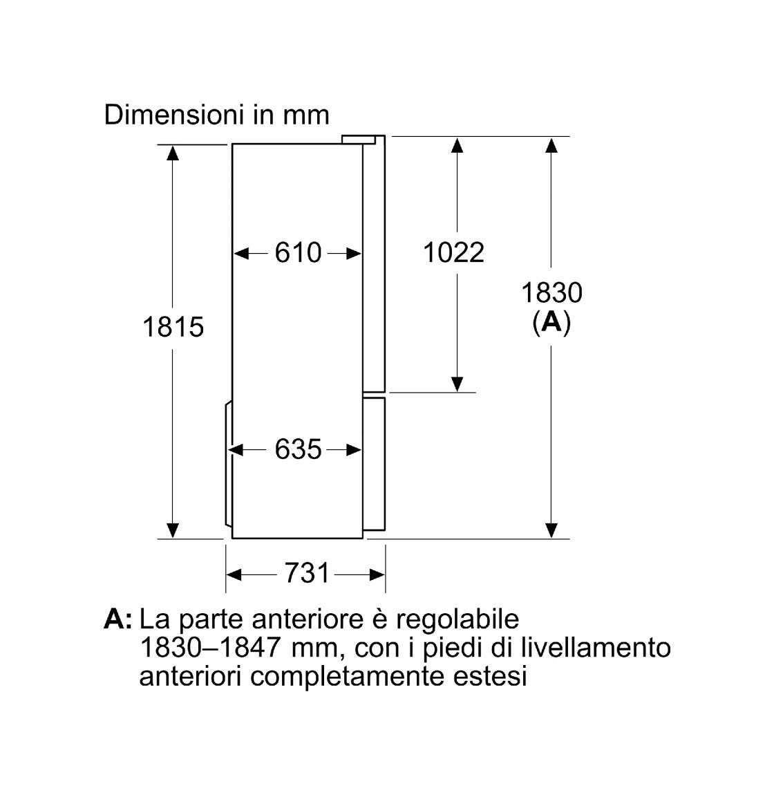 Bosch KFN96APEA Serie 6 Frigorifero con congelatore side by side - cm. 91 h 183 - lt. 605 - inox