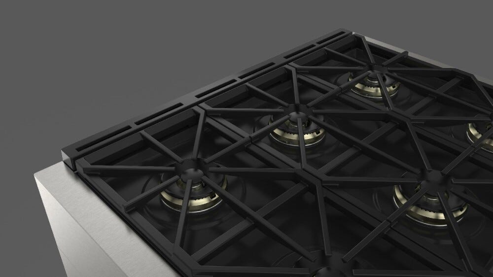 Fulgor FSRC 3606 P MG MK 2F MBK Sofia Professional Cucina da accosto cm. 91 x 69 - 6 fuochi a gas + 1 forno elettrico - nero opaco