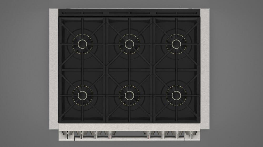 Fulgor FSRC 3606 P MG MK 2F MBK Sofia Professional Cucina da accosto cm. 91 x 69 - 6 fuochi a gas + 1 forno elettrico - nero opaco