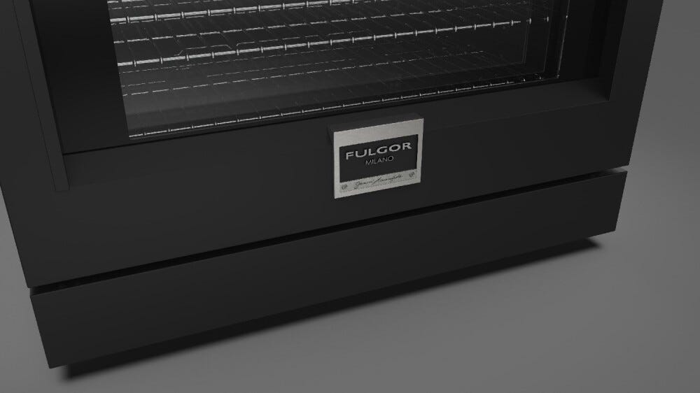 Fulgor FSRC 3606 P MG MK 2F MBK Sofia Professional Cucina da accosto cm. 91 x 69 - 6 fuochi a gas + 1 forno elettrico - nero opaco