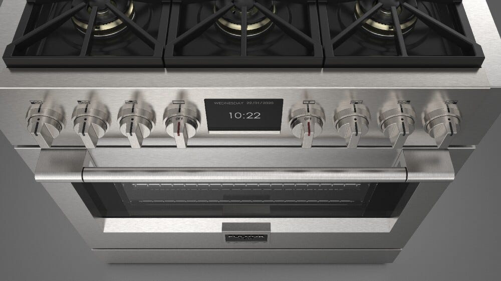 Fulgor FSRC 3606 P MG MK 2F X Sofia Professional Cucina da accosto cm. 91 x 69 - 6 fuochi a gas + 1 forno elettrico - inox