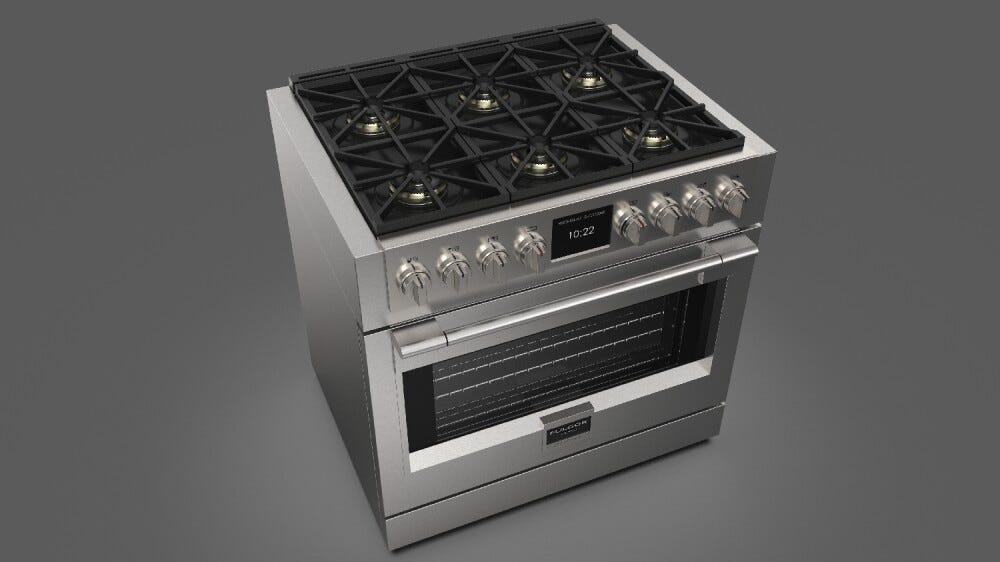 Fulgor FSRC 3606 P MG MK 2F X Sofia Professional Cucina da accosto cm. 91 x 69 - 6 fuochi a gas + 1 forno elettrico - inox