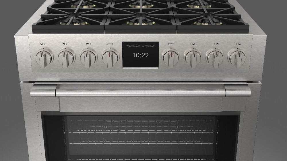Fulgor FSRC 3606 P MG MK 2F X Sofia Professional Cucina da accosto cm. 91 x 69 - 6 fuochi a gas + 1 forno elettrico - inox