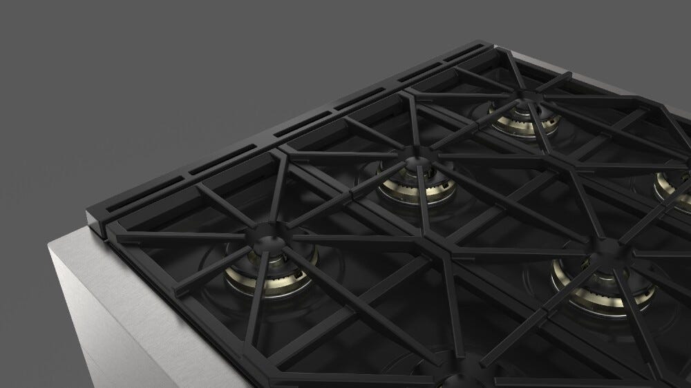 Fulgor FSRC 3606 P MG MK 2F X Sofia Professional Cucina da accosto cm. 91 x 69 - 6 fuochi a gas + 1 forno elettrico - inox