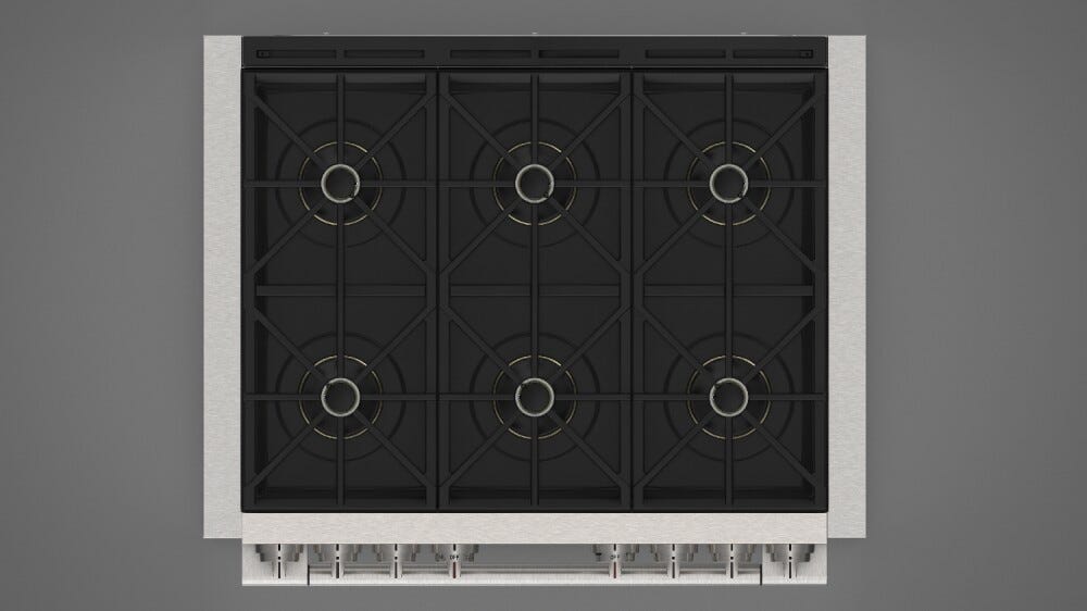 Fulgor FSRC 3606 P MG MK 2F X Sofia Professional Cucina da accosto cm. 91 x 69 - 6 fuochi a gas + 1 forno elettrico - inox